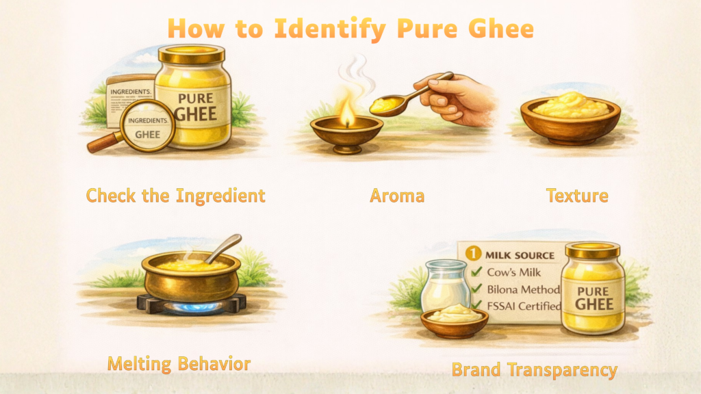 how to check pure ghee