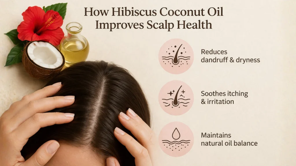 Hibiscus Coconut Oil Improve Scalp Health