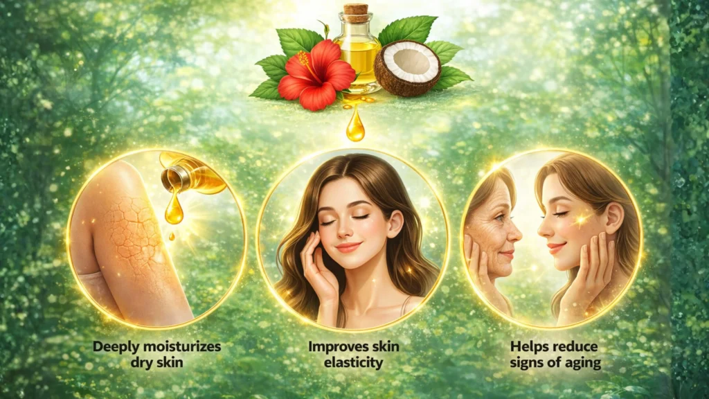 Hibiscus Coconut Oil for Skin