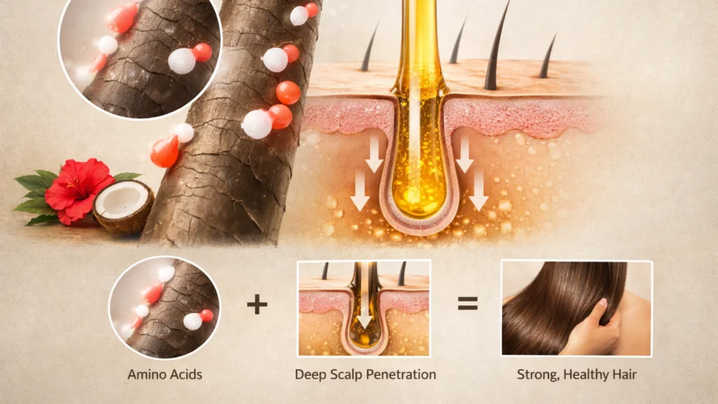 hibiscus and coconut oil