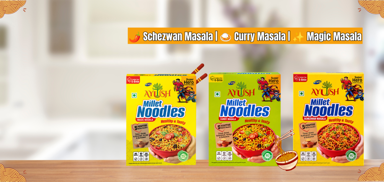 3 types of millet noodles
